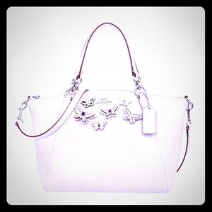 COACH•SET Butterfly appliqué handbag & Keychain